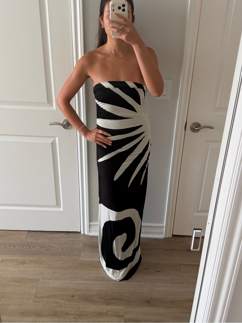 Cala De La Cruz Daphne Printed Tube Dress Small — image 3 of 3